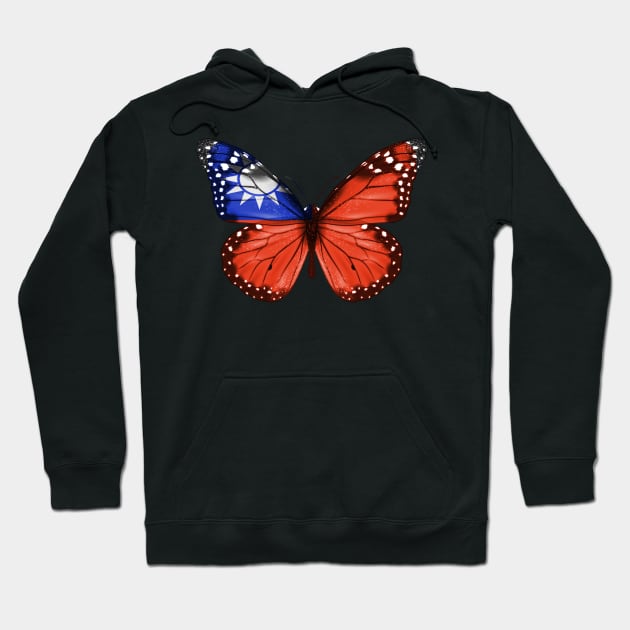 Taiwanese Flag  Butterfly - Gift for Taiwanese From Taiwan Hoodie by Country Flags